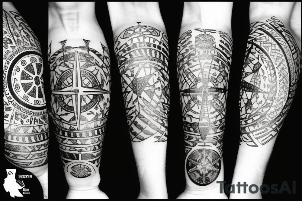 Nordic compass tattoo idea