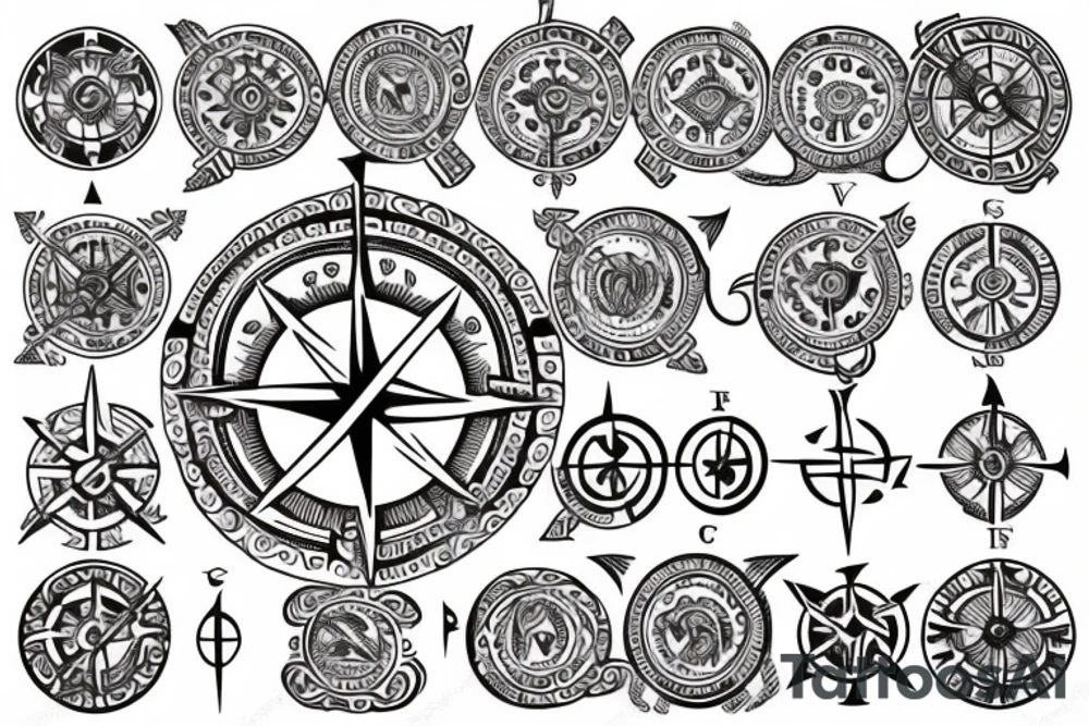Viking compass tattoo idea