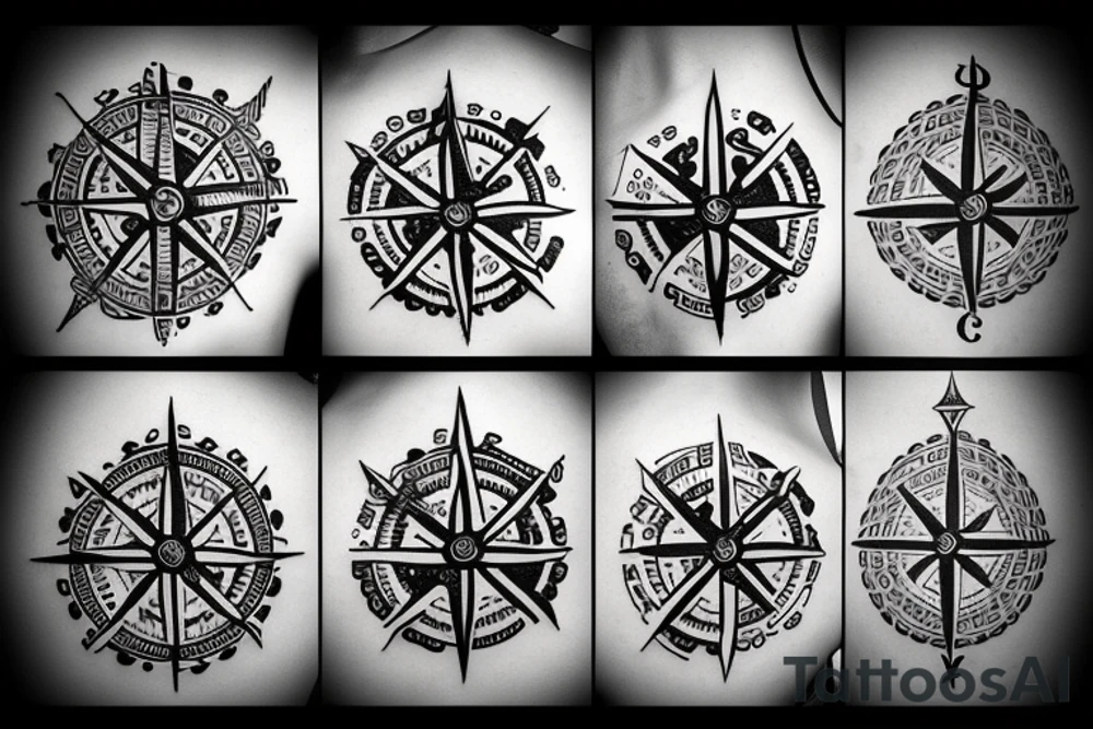 Viking compass tattoo idea