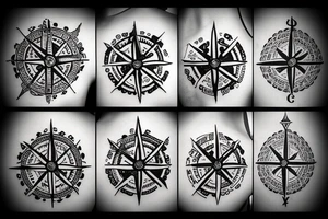 Viking compass tattoo idea