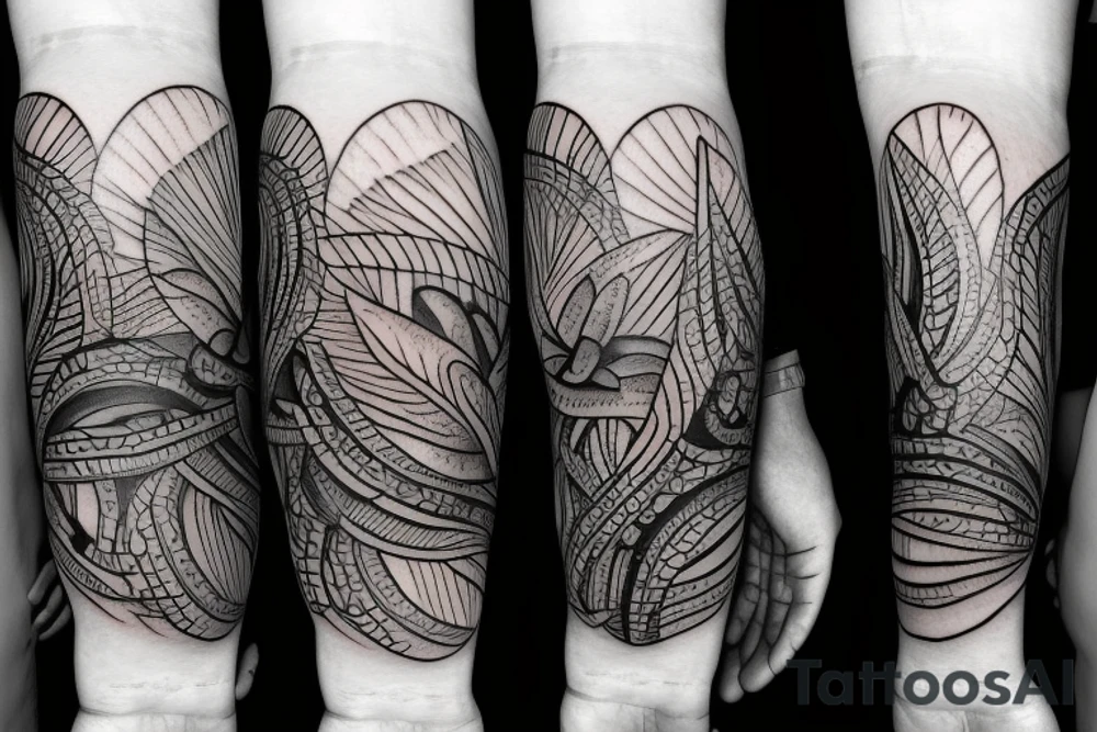 Hand growing out of a vase tattoo idea
