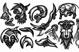 RAM with thunder lightning tattoo idea