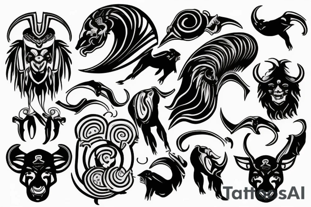RAM with thunder lightning tattoo idea