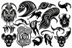 RAM with thunder lightning tattoo idea