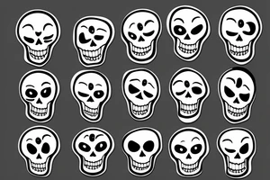 smiley skeleton tattoo idea