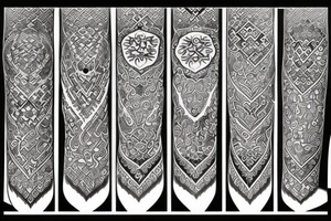Kazakh national ornament for a sleeve tattoo tattoo idea