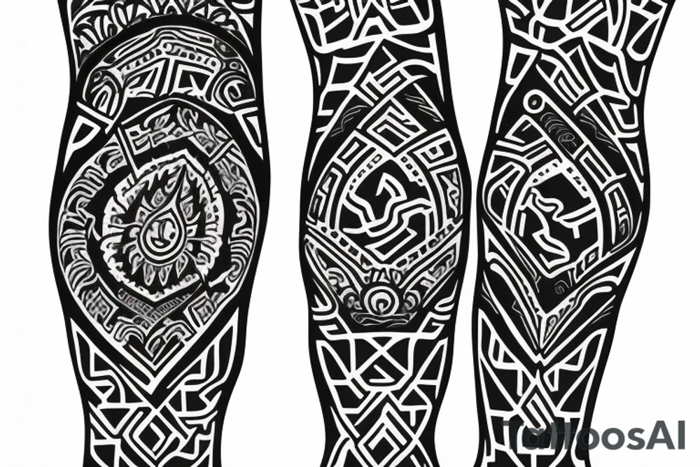 Kazakh national ornament for a sleeve tattoo tattoo idea