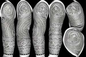 Kazakh national ornament for a sleeve tattoo tattoo idea