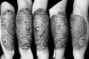 A tattoo around the kneecap tattoo idea