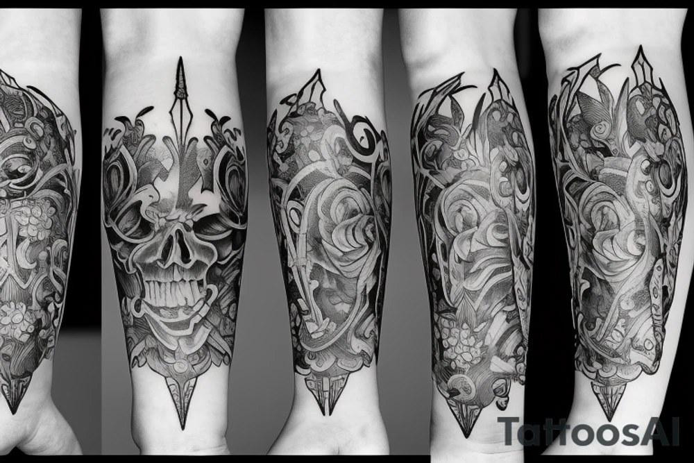A tattoo around the kneecap tattoo idea