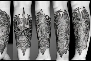 A tattoo around the kneecap tattoo idea
