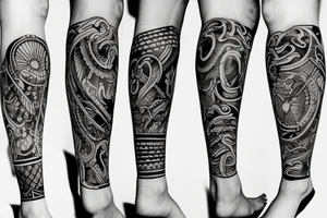 A tattoo around the kneecap tattoo idea