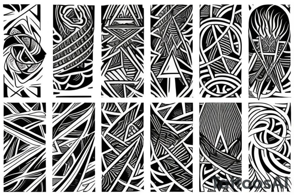 Forearm phoenix fineline geometric tattoo idea