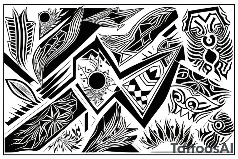 phoenix fineline geometric tattoo idea