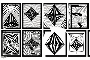phoenix, abstract with triangles and lines tattoo idea