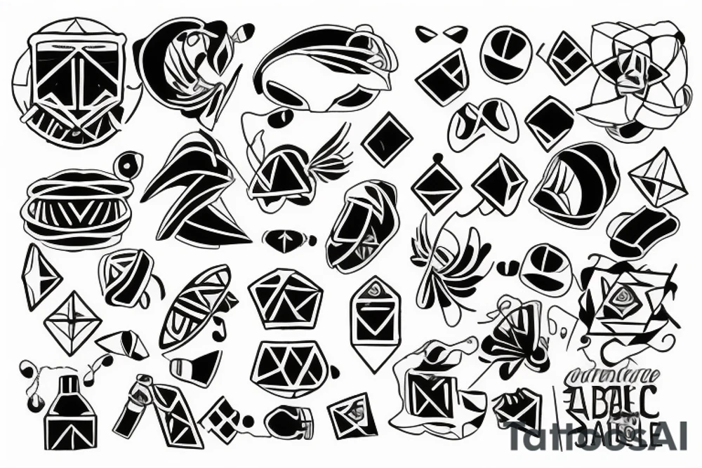 pair ankle bracelete tattoo idea
