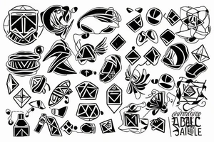 pair ankle bracelete tattoo idea