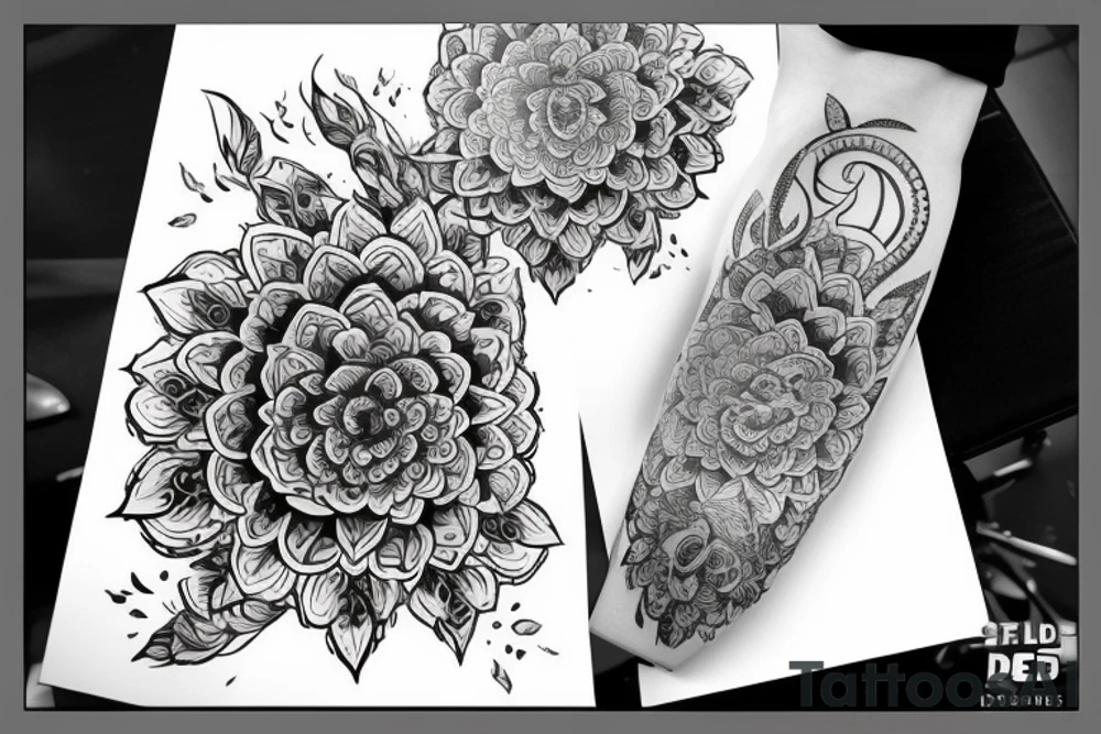 Голова орла а также рядом волна на предплечье tattoo idea