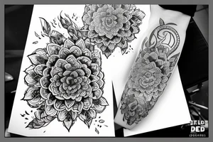 Голова орла а также рядом волна на предплечье tattoo idea