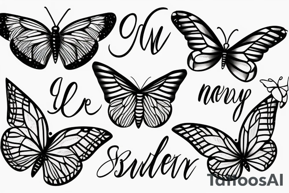 butterfly with my name tattoo idea
