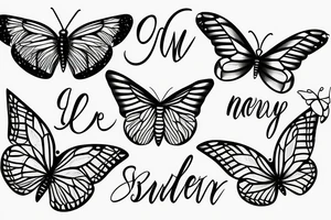 butterfly with my name tattoo idea