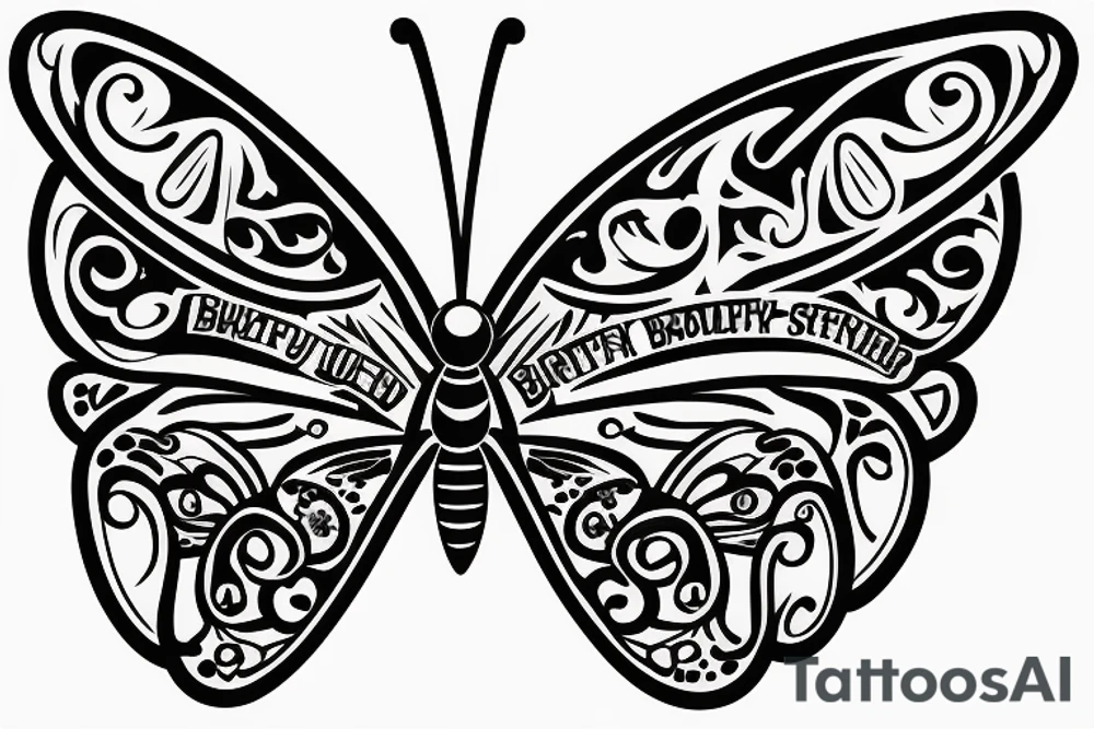 butterfly with my name tattoo idea