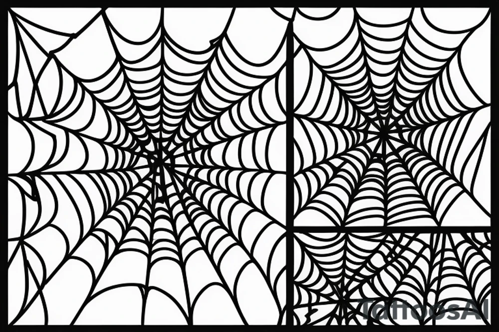 spiderweb with letter N tattoo idea