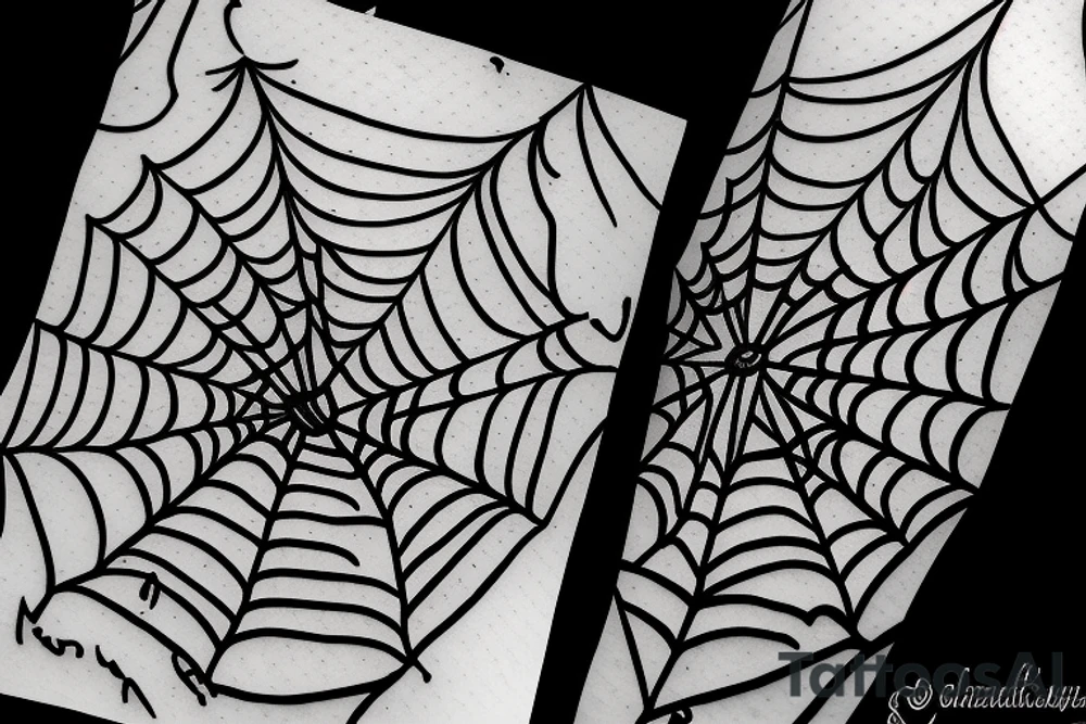 spiderweb with letter N tattoo idea