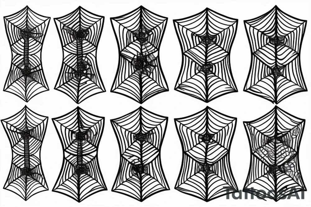 spiderweb with letter N tattoo idea