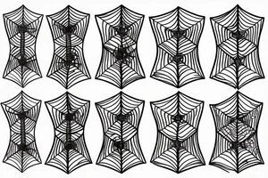 spiderweb with letter N tattoo idea