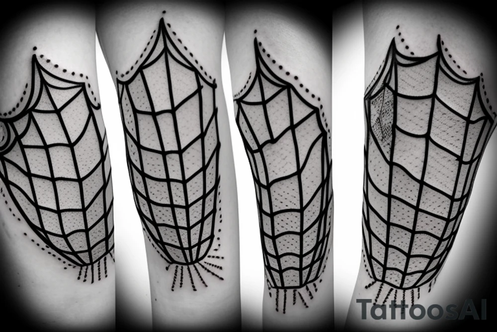 spiderweb with letter N and a small spider tattoo idea