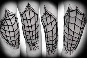 spiderweb with letter N and a small spider tattoo idea