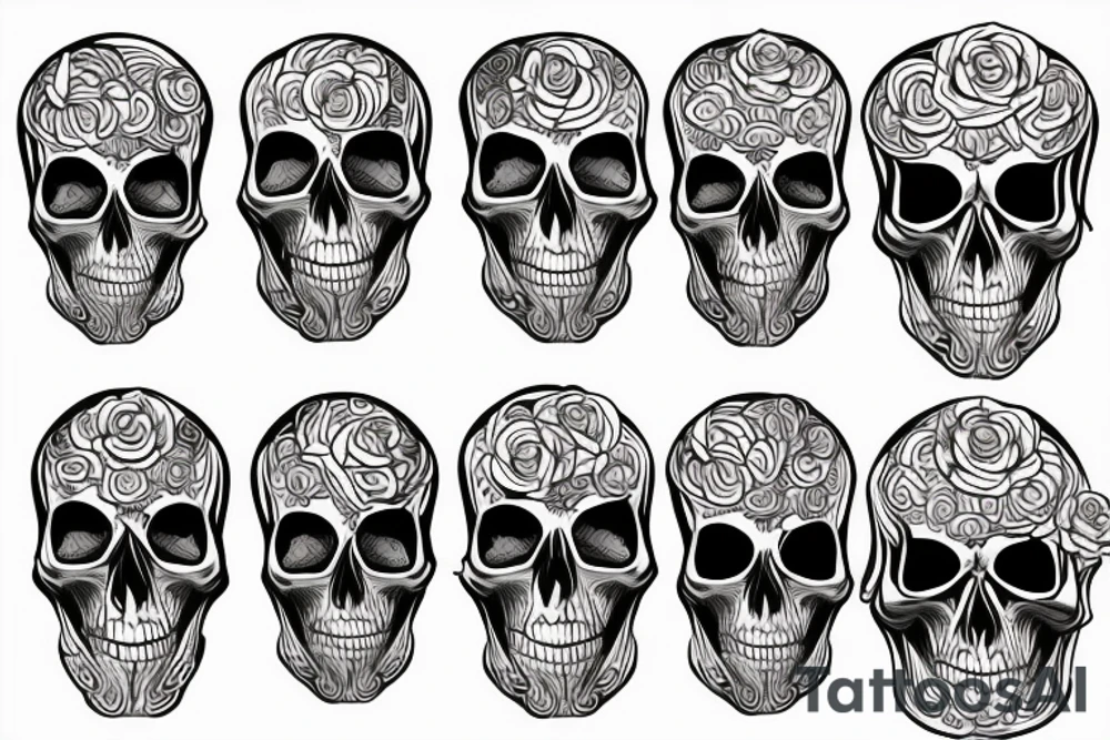 half skull half face tattoo idea