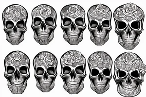 half skull half face tattoo idea
