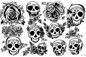 skull hour glass tattoo idea