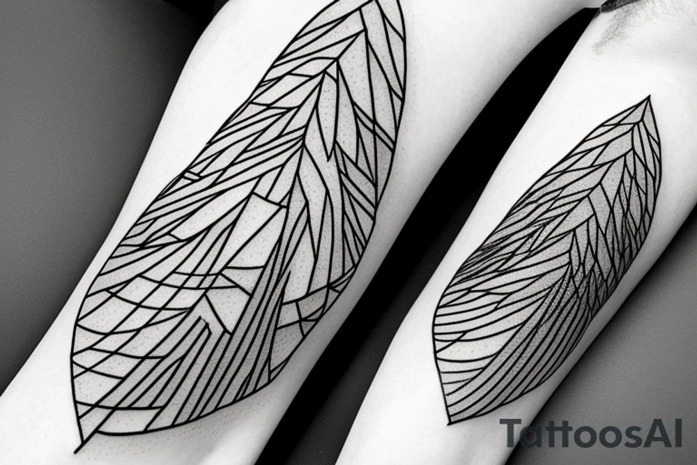 Mountain life bandura curve vulcano forest spruce graph tattoo idea