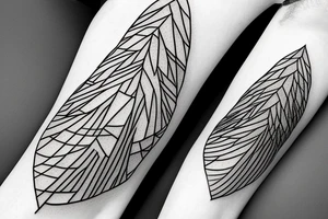 Mountain life bandura curve vulcano forest spruce graph tattoo idea