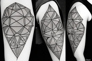 Geometric Taurus Constellation Tattoo with day 11 may 1987 on stars tattoo idea