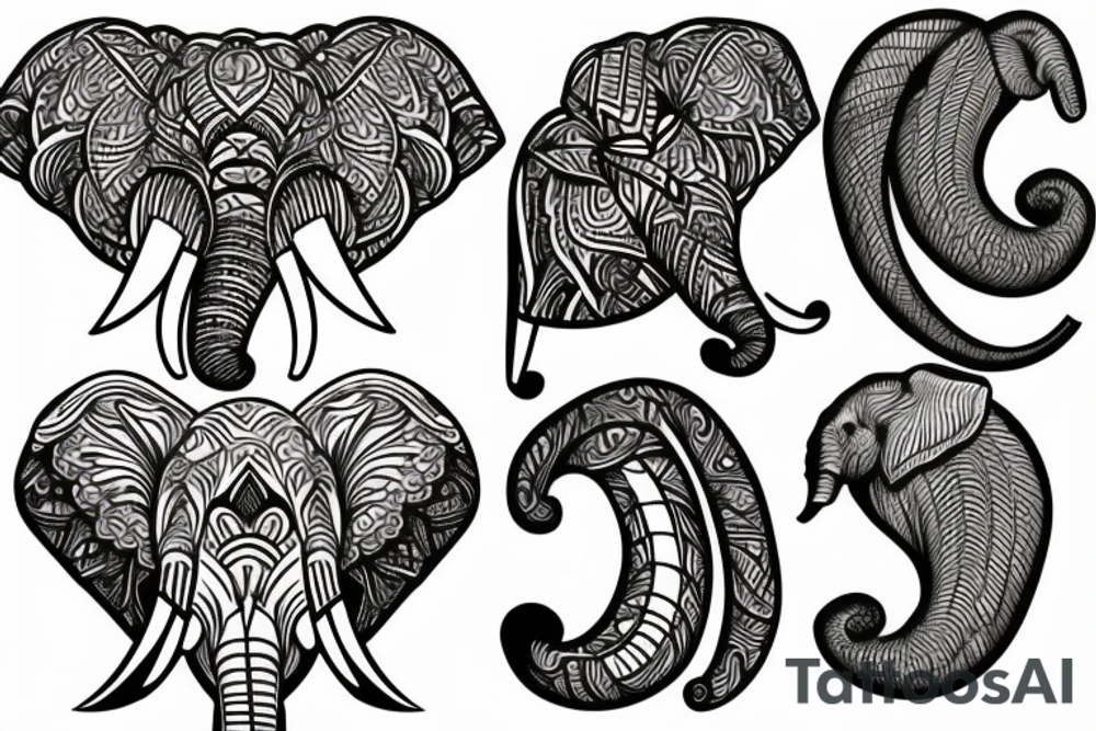 elephant wings tattoo idea
