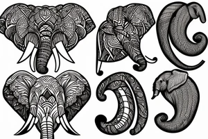 elephant wings tattoo idea