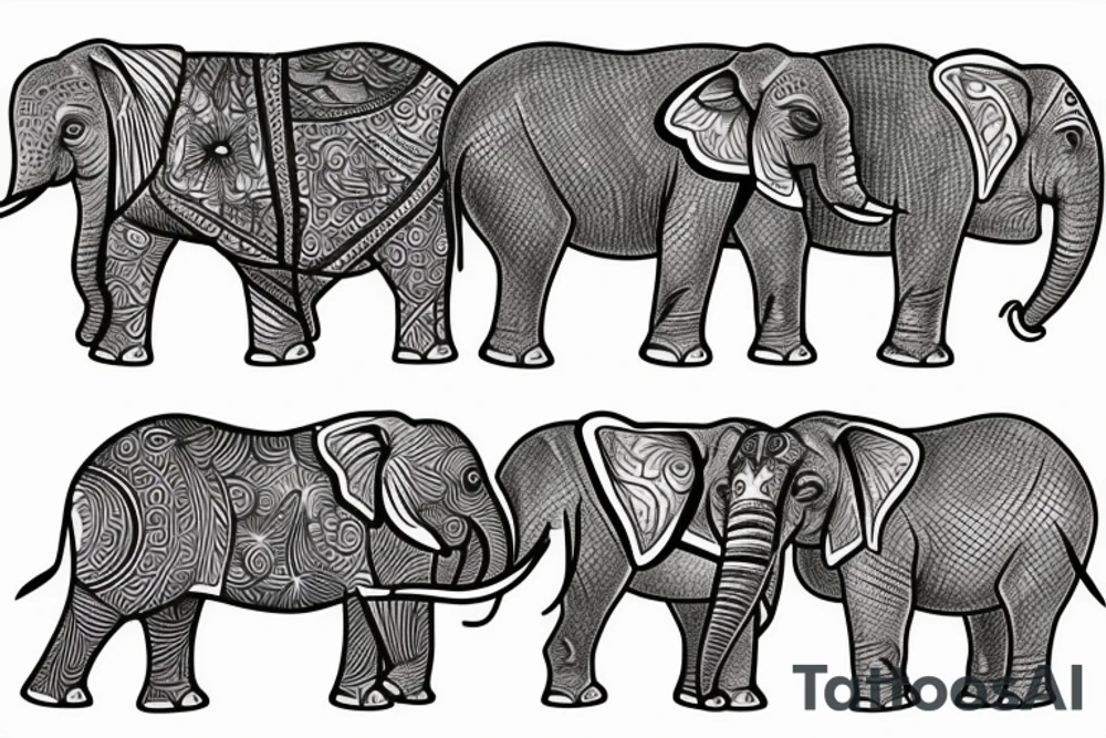 elephant wings tattoo idea