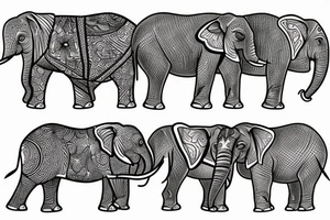 elephant wings tattoo idea