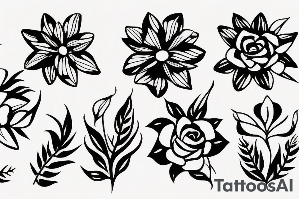 minimalistic flower based tattoo for collar bone tattoo idea