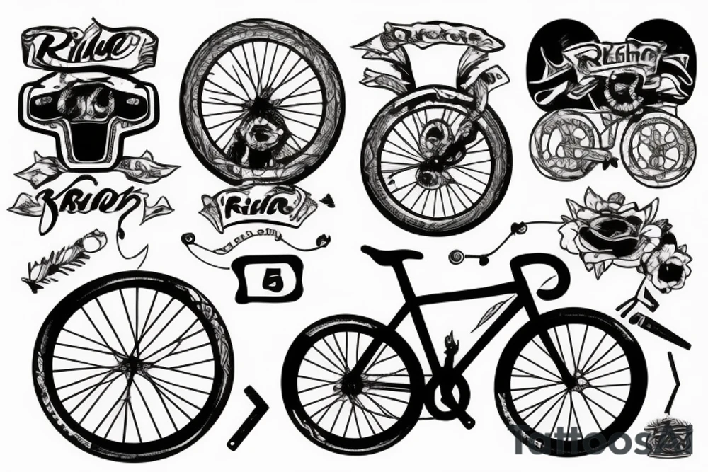 Ride on gravel bike tattoo idea
