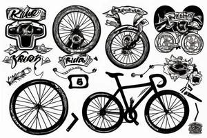 Ride on gravel bike tattoo idea