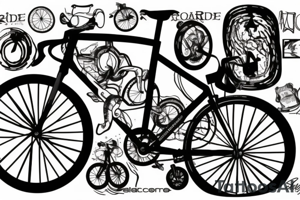Ride on gravel bike tattoo idea