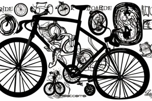 Ride on gravel bike tattoo idea