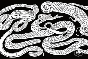 asclepius snake running tattoo idea