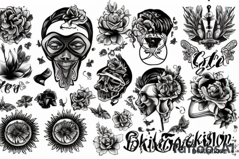 Кукла вуду сидит в иголках tattoo idea