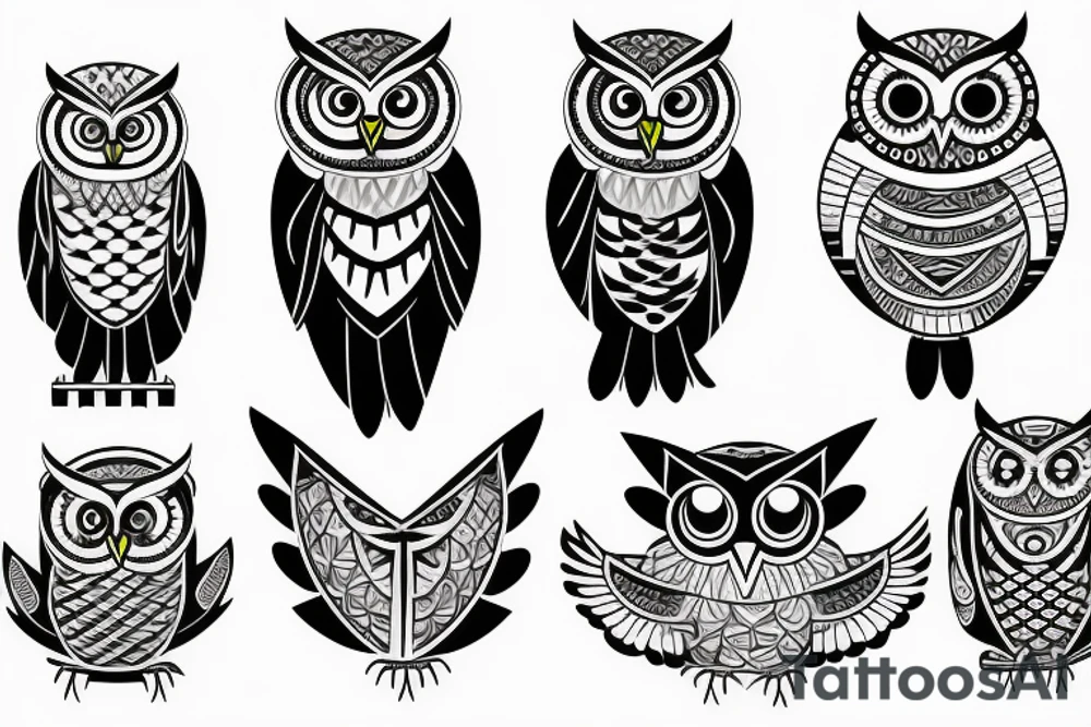 A scale with an owl tattoo idea